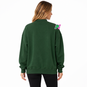 Sudadera de cuello alto para mujer con letras de aplique ALABAMA y mapa del estado, de forro polar grueso, oversize, 100% algodón, estilo urbano - Product Image 4