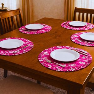 Indian Handmade Floral Placemats Fabric <b>Table</b> <b>Mats</b> for Home Hotels Restaurants Use Available at Best Price Low MOQ - Product Image 1