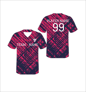 Camiseta de Béisbol Personalizada para Hombre, Manga Corta, Sublimada, Absorbente de Humedad, Poliéster, Impresión con Nombre del Equipo, Cuello en V, Corte Regular - Product Image 5