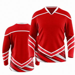 CAMISETA DE HOCKEY SOBRE HIELO DE ALTA CALIDAD UNISEX CON ESTAMPADO FRONTAL PERSONALIZABLE CON NOMBRE DEL EQUIPO ANTIMICROBIAL - Product Image 6