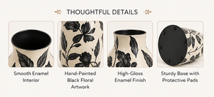 Premium Quality Set of 2 <b>Unique</b> Metal Flower <b>Vase</b> Decal Enamel Finished Tale Top <b>Vases</b> for Home Decoration Handmade Customize - Product Image 5