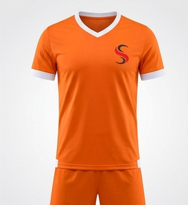 Ensemble de maillots de football unisexes pour adultes SI Custom, respirants, à manches courtes, de haute qualité, écologiques, anti-UV, séchage rapide, 100% coton - Product Image 4