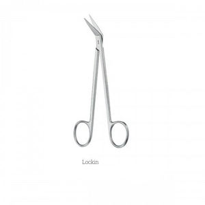 Ciseaux chirurgicaux dentaires Loc-kin à pointe courbée, haute durabilité, impression laser, en acier inoxydable sur mesure, fabriqués par Dentavex - Product Image 5