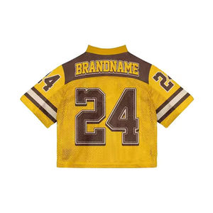 Maillot de football pour homme en mesh uni à col rond, logo personnalisé avec votre propre numéro, gilet d'entraînement respirant en mesh pour homme - Product Image 3