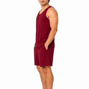 Conjunto de Dos Piezas Personalizado para Hombre, Camiseta sin Mangas de Punto y Pantalones Cortos, Ropa Deportiva de Verano, Suave, Transpirable, Ligera y Cómoda - Product Image 3