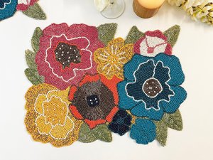 Beautiful Handmade <b>Beaded</b> <b>Placemats</b> Intricate Embroidery Dining Table Accessories for Home Kitchen Party and Celebration - Product Image 2
