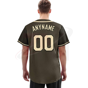 Camiseta de Béisbol Personalizada para Hombre, Nombre del Equipo 00, Impresión Sublimada, Uniforme Deportivo Transpirable con Botones para Adultos - Product Image 2
