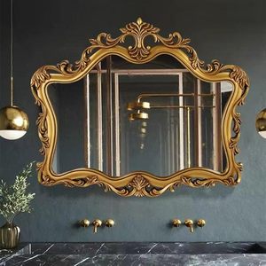 Miroir décoratif vintage vénitien, miroir mural orné avec cadre doré, style baroque, miroir décoratif pour entrée, salon - Product Image 2