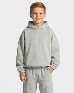 Ensemble de survêtement pour garçons avec sweat à capuche zippé et pantalon de jogging, en molleton de coton respirant, pour sports d'hiver et tenue décontractée assortie - Product Image 6