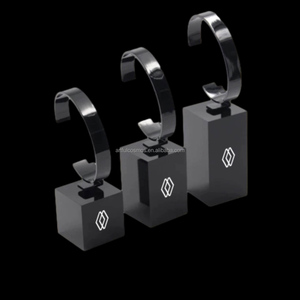 Estante de exhibición de reloj de madera y acrílico negro único Premium 2025, soluciones individuales para exhibición de relojes - Product Image 6