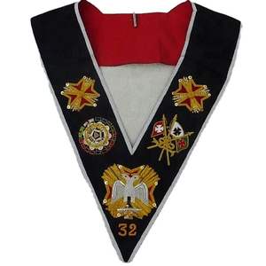 Collar Masónico NESTA SPORTS de Terciopelo Azul, Bordado Dorado Hecho a Mano, Gancho de Cadena, Collar Premium para Ceremonia Clásica de Logia - Product Image 2