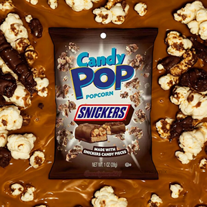 Palomitas de Maíz Candy Pop Sabor Snickers 28g, Palomitas de Maíz Crujientes Recubiertas de Chocolate y Caramelo, Dulces y Saladas, Paquete al por Mayor - Product Image 1