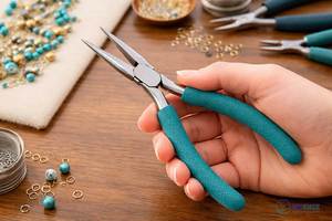 Pince à bec de bijoutier en acier inoxydable pour la fabrication de bracelets - Product Image 2