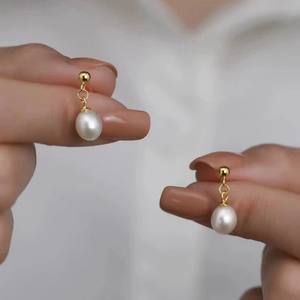 High Heel Ear Hooks 5A Quality 8-11mm Round Freshwater <b>Pearl</b> Dangle <b>Earrings</b> 925 <b>Silver</b> Fashionable - Product Image 3