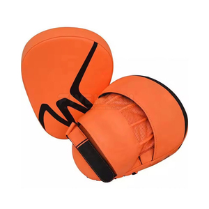 Premium Quality Sports Training Focus Pads Genuine Leather Mitts Pro Fighter Choice Curved Boxing Punching Mitts Target - Product Image 5