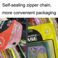 En stock, étui de téléphone portable avec logo personnalisé, emballage en sac zippé/accessoires pour téléphone, sac zippé en plastique