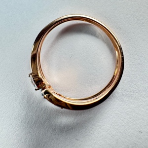 Anillo de Diamantes Cultivados en Laboratorio, Corte Marquesa y Redondo, en Oro Rosa de 9K |   Joyería Fina para Mujer de 0.48 CT - Product Image 5