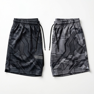Pantalones cortos de malla con gráfico de grafiti abstracto urbano personalizado para hombre, pantalones cortos deportivos de baloncesto con sublimación para entrenamiento - Product Image 3