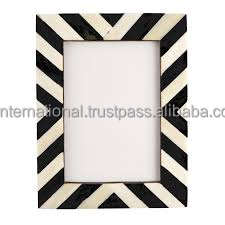 10/100% incrustation de cadres Photo, motifs d'os, noir et blanc, pour décoration de cadres photos avec support - Product Image 5