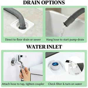 Mini Lavatrice Portatile Compatta Completamente Automatica Bianca - Product Image 4