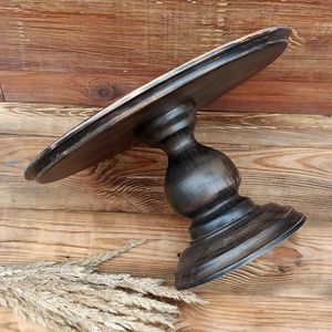 Hand Turned Wooden Cake Stand with Customizable Color & Size High Standard Quality-<b>for</b> Artisan Cake Presentation Boutique Decor - Product Image 5