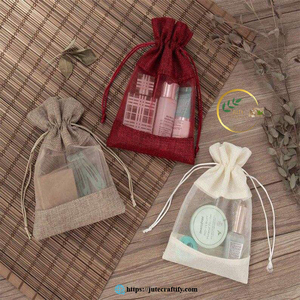 Multipurpose Jute Gift <b>Pouches</b> – Eco Friendly <b>Drawstring</b> Bags for Jewelry, Gifts and Small Item Packaging - Product Image 2