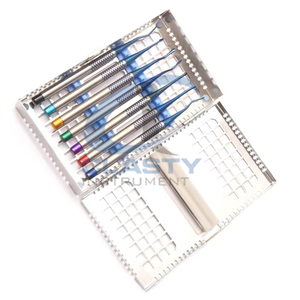 Kit de Instrumentos Quirúrgicos Dentales Manuales de Acero Inoxidable con Empuñadura Moleteada, Varios Colores, Juego de Herramientas Quirúrgicas Clase I - Product Image 4