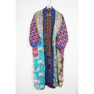 Vestido Kimono de Seda Floral Vintage Surtido para Verano, Talla Única, Túnica de Maternidad, Bata, Ropa de Playa, Traje de Baño de Sari Indio Reciclado - Product Image 4