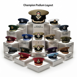 Outdoor Accessory New Embroidered Design Peak Cap Custom Uniform <b>Hat</b> Adjustable Visor Cap Formal Outdoor Headwear for <b>Men</b> - Product Image 1