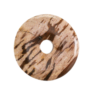 Donuts de Cristal Natural, Donuts de Piedra de Jaspe Zebra, Gemas de Cristal, Gemas de Reiki, Donuts Curativos, Ágata, Mayorista - Product Image 1