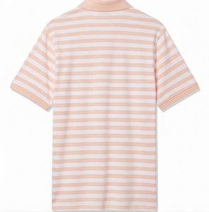 Chemise Homme Vintage Pêche Clair en Tissu Toile Respirant à Manches Courtes avec Logo sur le Devant – Vêtements en Gros - Product Image 2