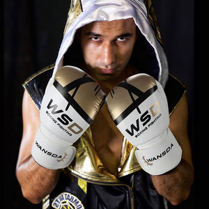 Guantes de Boxeo de Piel Sintética Transpirable con Cierre de Velcro para Muay Thai, Kick Boxing y Sanda, 10oz 16oz, para Entrenamiento y Sparring, con Soporte para Muñeca - Product Image 5