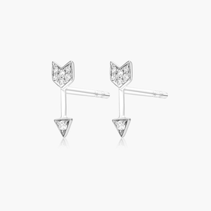 Boucles d'oreilles clous de luxe en argent 925 et moissanite, design géométrique élégant, sertissage pavé étincelant, bijoux fins minimalistes, cadeau - Product Image 3