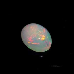 HAYAAT GEMS, Ópalo de Fuego Welo, Cabujón, Gema Etíope Blanca Natural (Corte Ovalado, 3.60 Quilates) - Product Image 6