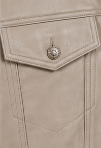 Veste en cuir de style Genz de haute qualité, très élégante et cool - Product Image 3