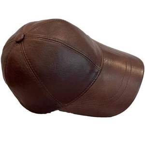 Winter Genuine Leather <b>Cap</b> for Men's Flat <b>Caps</b> Warm Hat Man <b>Baseball</b> <b>Cap</b> British Vintage Cowhide Leather Hat Reasonable Price - Product Image 3