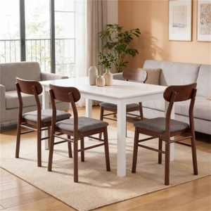 Set di 4 Sedie Grigie per Soggiorno e Sala da Pranzo - Product Image 1