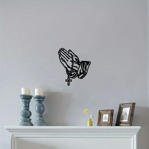 CIFbuy Croce Gotica in Metallo Nero, Decorazione da Parete Verticale per Preghiera e Fede, per Camera da Letto, Soggiorno, Ufficio, Cucina, Decorazione di Halloween - Product Image 2