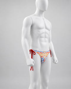 ODM OEM Manufacturer <b>Mens</b> Front Print <b>Swim</b> <b>Briefs</b> 1 Piece Anti-UV Eco-Friendly Spandex/Polyester Waist Logo Swimwear - Product Image 2
