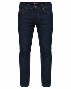 FLY HUMBLE Men's Slim Fit Distressed Straight Leg Denim Jeans <b>Light</b> Blue Ripped Washed Casual Style Mid Waist Cotton Spring - Product Image 3