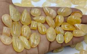 Cabochon de pierre précieuse jaspe jaune naturelle pour la fabrication de bijoux avec coupe en forme de poire |   Fournisseur direct d'usine - Product Image 5