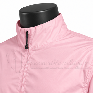 <b>Pink</b> Unisex <b>Waterproof</b> Eco-Friendly Windproof <b>Jacket</b> Casual Stand Collar Zipper Closure Lightweight Winter Outdoor Apparel Loose - Product Image 6