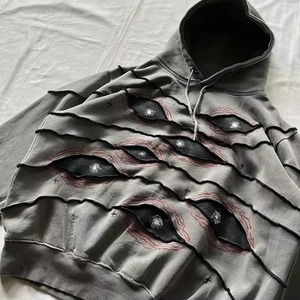 Sweat-shirts pour hommes personnalisés brodés et imprimés, à manches longues, à capuche, style basique, streetwear, patchwork foncé, robustes et amples - Product Image 1
