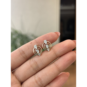 Modernos Pendientes de Oro Fino de 14K con Diseño de Triple Pera Circular y Circonitas Cultivadas en Laboratorio de 0.70 Ct, Certificados por IGI, Joyería de Lujo para Mujer - Product Image 2