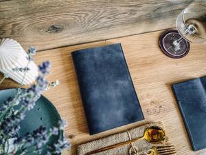 Porta Menús de Cuero Genuino, Clásico, de Lujo, Resistente al Agua, Hecho a Mano con Piel de Vaca Auténtica, para Restaurante, Hotel, Cafetería, LMC-0229 - Product Image 3