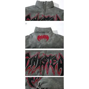 Blousons d'hiver unisexes en gros, imprimés effet délavé, haute qualité, designs personnalisés, en cuir imperméable - Product Image 6