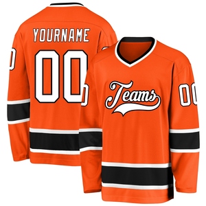 Wholesale Best Selling <b>Top</b> Quality Direct Industry Custom Black White-<b>Silver</b> Hockey Jersey - Product Image 3