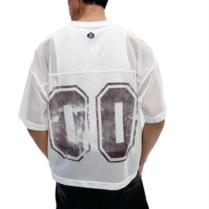 Camiseta deportiva unisex transpirable de malla lisa extragrande estilo B2B para fútbol americano, personalizada, proveedor mayorista OEM ODM - Product Image 2