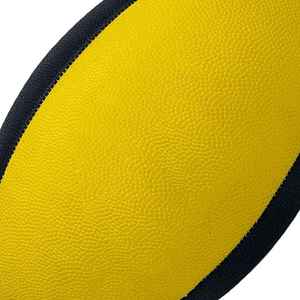 Ballon de rugby OEM en cuir PU, classique, avec logo en caoutchouc, design personnalisé, idéal pour l'entraînement et les matchs, résistant à l'eau - Product Image 5
