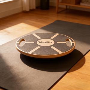 <span class=keywords><strong>Planche</strong></span> d'équilibre en bois personnalisée en gros |   Poignée d'entraînement portable et durable pour le fitness, le yoga, les exercices sportifs et le renforcement de la taille - Product Image 4